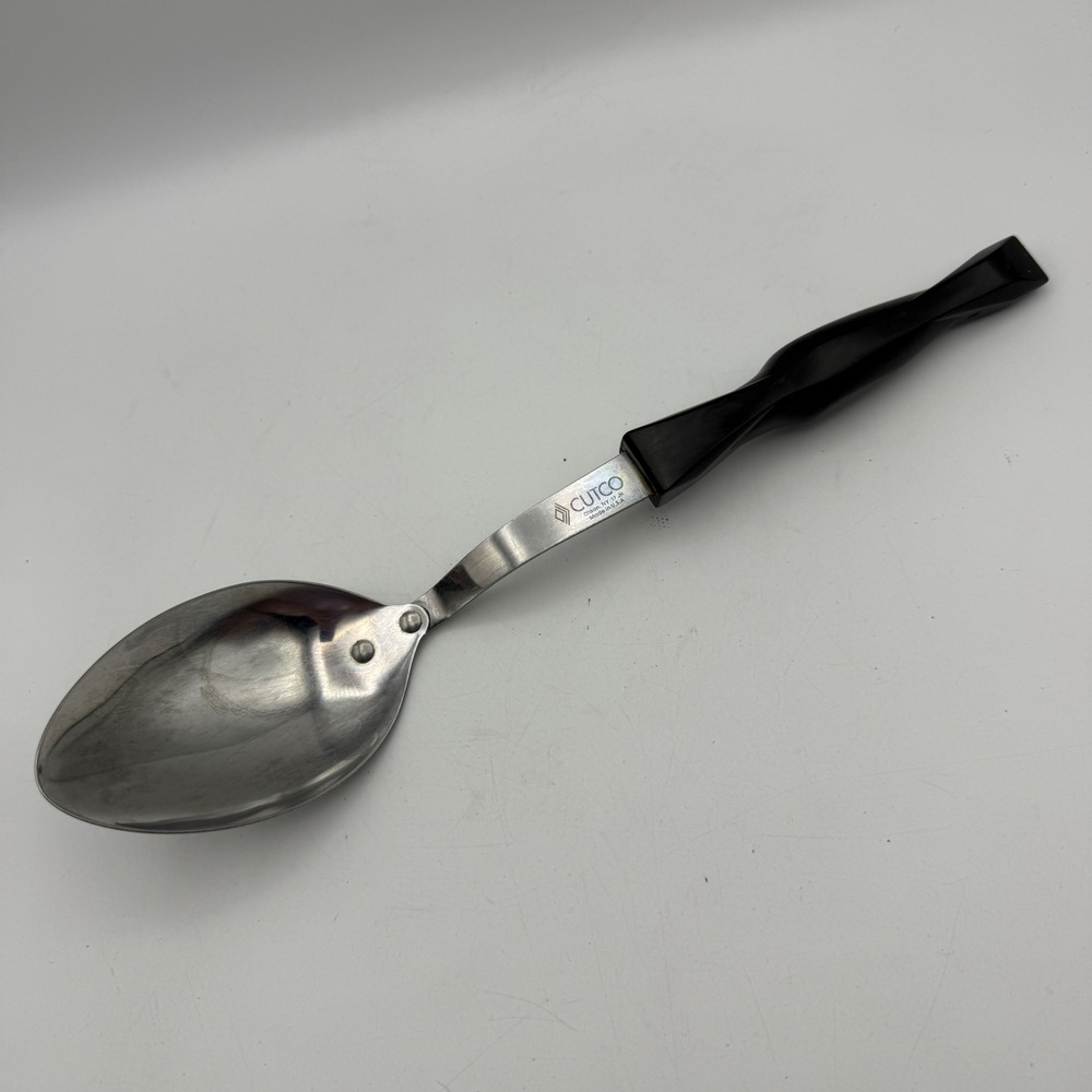 Cutco Serving Spoon 12" Brown Marbleized Handle Stainless Steel 17 JH